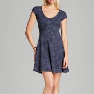 Splendid Blue Grey Skater Dress